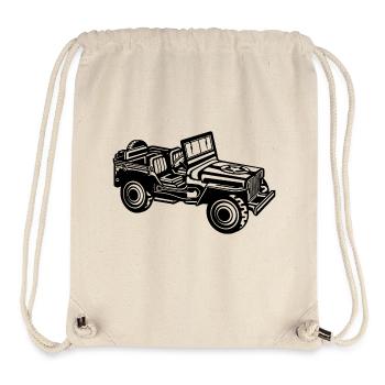 Geländewagen / Jeep SUV 01_schwarz - Stanley/Stella recycelter Gym Bag - Naturweiß - Vorne