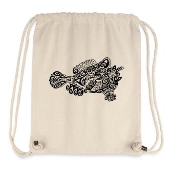Petit poisson grenouille mignon - Sac à cordon recyclé Stanley/Stella - blanc naturel - Devant