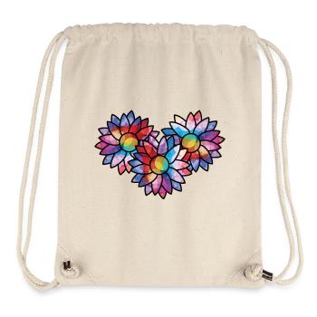 Sonnenblumen farbig - Stanley/Stella recycelter Gym Bag - Naturweiß - Vorne