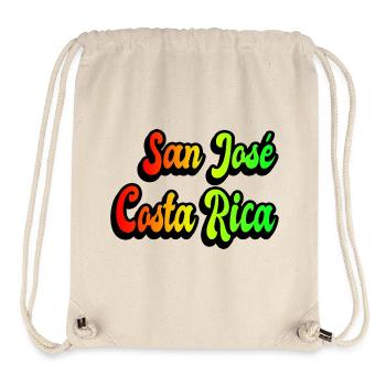 San Jose Costa Rica rainbow design - Stanley/Stella Recycled Gym Bag - natural - Front