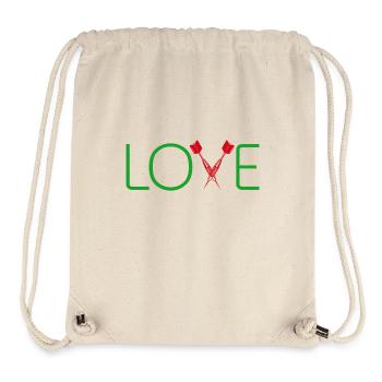 Fléchettes Fléchettes Amour - Sac à cordon recyclé Stanley/Stella - blanc naturel - Devant