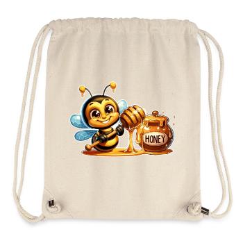 Sweet bee nibbling on the honey pot - Stanley/Stella Recycled Gym Bag - natural - Front