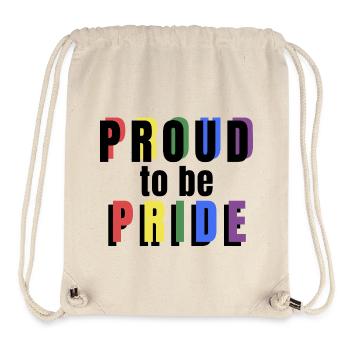 PRIDE PROUD to be Pride black - Stanley/Stella recycelter Gym Bag - Naturweiß - Vorne
