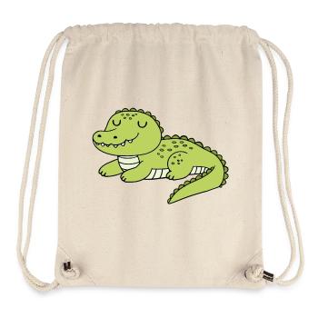 Krokodil - Stanley/Stella recycelter Gym Bag - Naturweiß - Vorne
