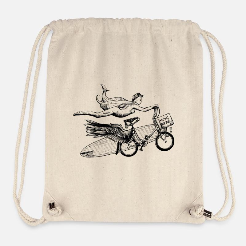 Fliegendes Fahrrad - Stanley/Stella recycelter Gym Bag - Naturweiß