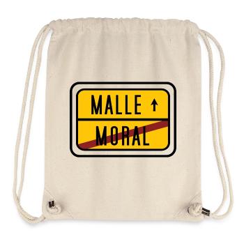 Malle statt Moral – Lustiges Party Design - Stanley/Stella recycelter Gym Bag - Naturweiß - Vorne