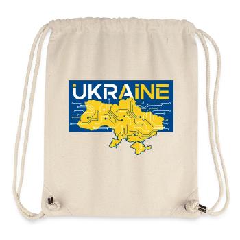 Carte du circuit Ukraine - Sac à cordon recyclé Stanley/Stella - blanc naturel - Devant