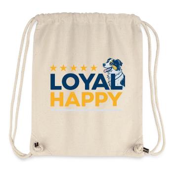 Chien Loyal Heureux Logo - Sac à cordon recyclé Stanley/Stella - blanc naturel - Devant