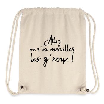 Komm schon, wir machen die Kinder nass! Chti-Humor - Stanley/Stella recycelter Gym Bag - Naturweiß - Vorne