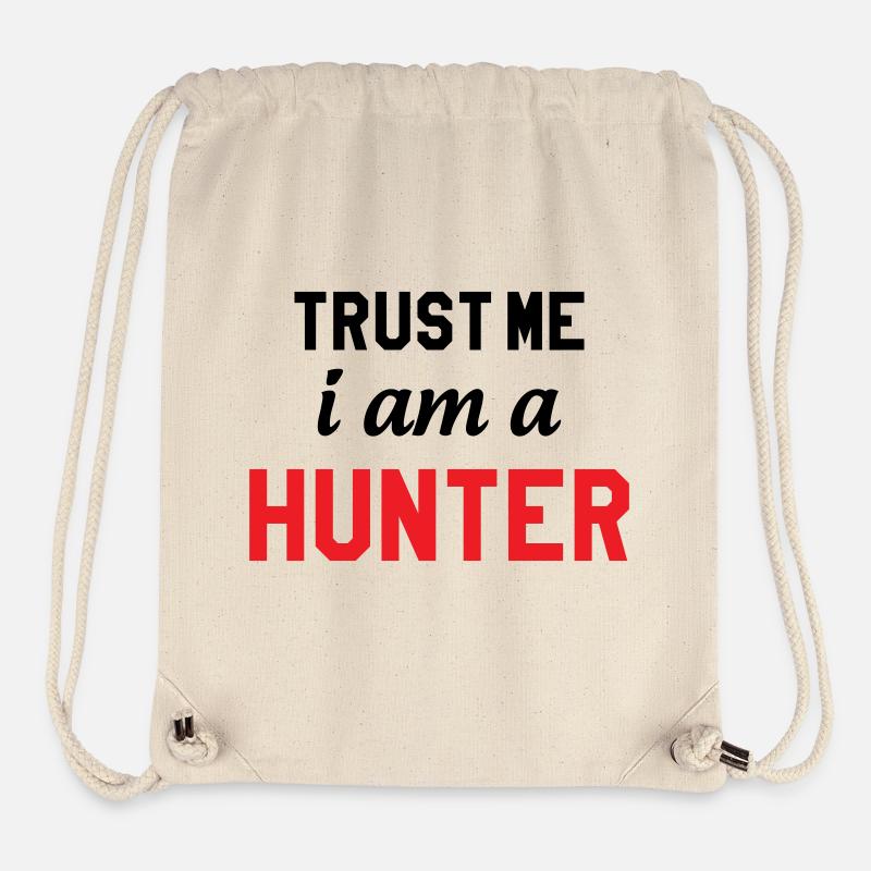 Crois moi, je suis chasseur - Sac à cordon recyclé Stanley/Stella - blanc naturel