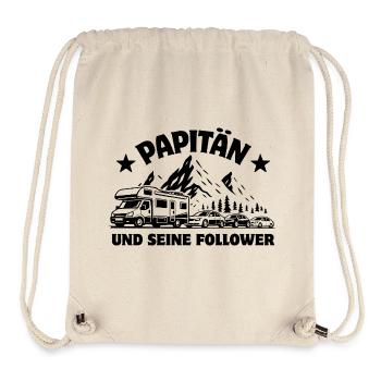 Papitän und seine Follower - Camper - Stau - Stanley/Stella recycelter Gym Bag - Naturweiß - Vorne