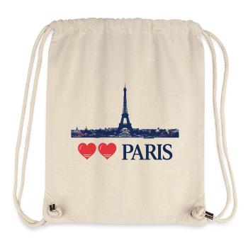 Paris / France / Amour / Amour - Sac à cordon recyclé Stanley/Stella - blanc naturel - Devant