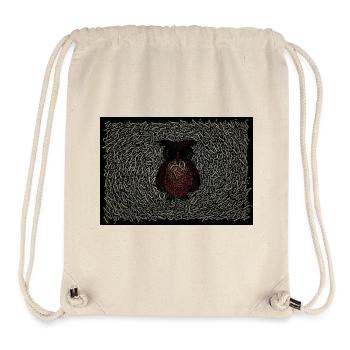 Funny owl - Sac à cordon recyclé Stanley/Stella - blanc naturel - Devant