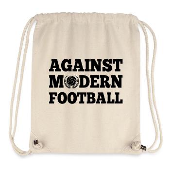Contre le football moderne - Sac à cordon recyclé Stanley/Stella - blanc naturel - Devant