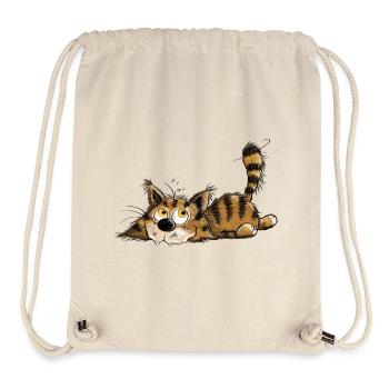 Méchant petit chat tigré noir - Sac à cordon recyclé Stanley/Stella - blanc naturel - Devant