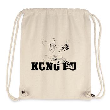 shaolin kungfu master fighter symbol - Stanley/Stella Recycled Gym Bag - natural - Front