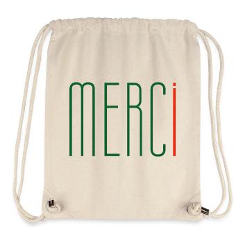 MERCi, Thank You In French - Stanley/Stella Recycled Gym Bag - natural - Front