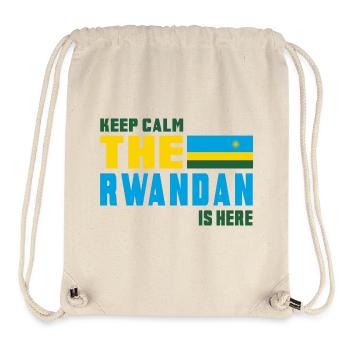 Keep Calm Ruanda Flaggen Design - Stanley/Stella recycelter Gym Bag - Naturweiß - Vorne
