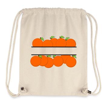 Orangefarbenes Banner mit orangefarbenen Orangen - Stanley/Stella recycelter Gym Bag - Naturweiß - Vorne