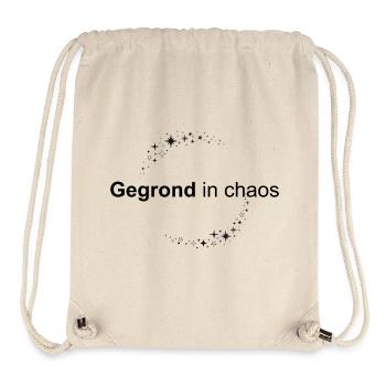 Kraftvolles Zitat | Im Chaos geerdet - Stanley/Stella recycelter Gym Bag - Naturweiß - Vorne