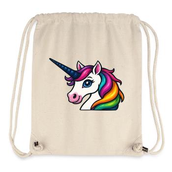 Strahlendes Regenbogen-Einhorn - Stanley/Stella recycelter Gym Bag - Naturweiß - Vorne