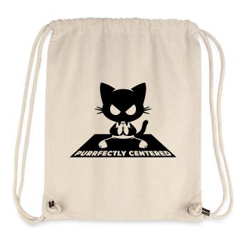 Purrfectly Centered Cat Yoga - Stanley/Stella Recycled Gym Bag - natural - Front