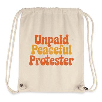 Unpaid Peaceful Protester - Stanley/Stella Recycled Gym Bag - natural - Front