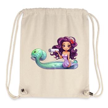 Unterwasser Zauberin mit Rolle - Stanley/Stella recycelter Gym Bag - Naturweiß - Vorne