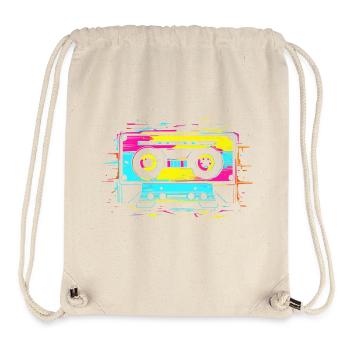 Cassette des années 90 - Sac à cordon recyclé Stanley/Stella - blanc naturel - Devant