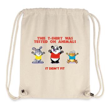 This tshirt was tested on animals - Stanley/Stella Recycled Gym Bag - natural - Front