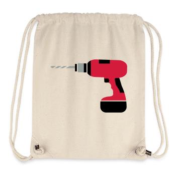 Une perceuse sans fil - Sac à cordon recyclé Stanley/Stella - blanc naturel - Devant
