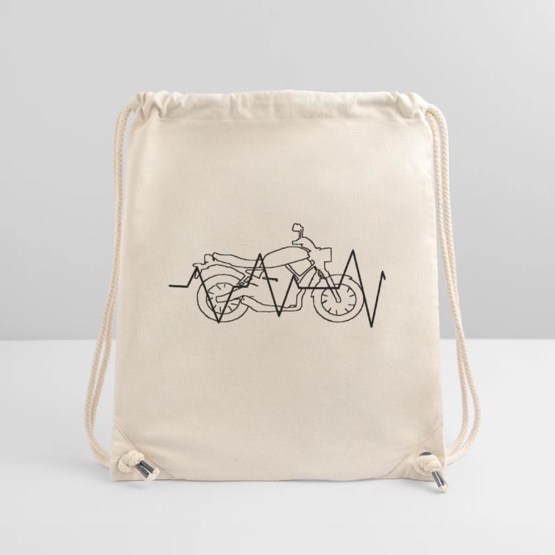 Motorrad Herzfrequenz Geschenk Geschenkidee Stanley/Stella recycelter Gym Bag