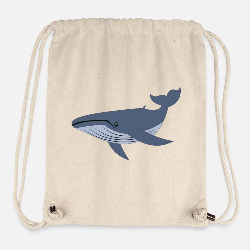 Blue Whale, Whale - Stanley/Stella Recycled Gym Bag - natural