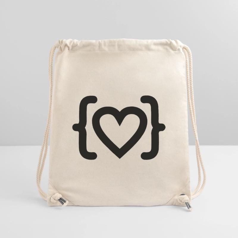 Herz des Programmierer-Code-Logos Stanley/Stella recycelter Gym Bag