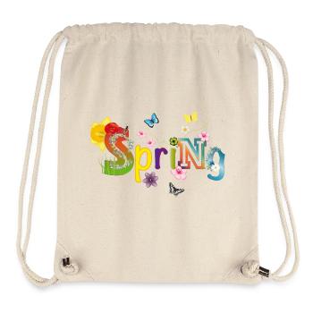 spring-like typography at the beginning of spring - Stanley/Stella Recycled Gym Bag - natural - Front