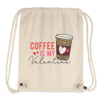 Le café est ma Saint-Valentin - Sac à cordon recyclé Stanley/Stella - blanc naturel - Devant