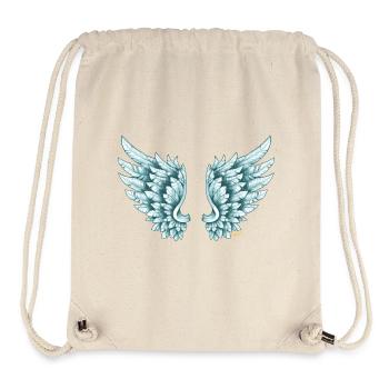 Ailes d’ange bleu Angelwings Angelblue - Sac à cordon recyclé Stanley/Stella - blanc naturel - Devant