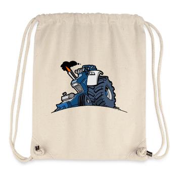 1293 DRAWSMALL BLAU - Stanley/Stella recycelter Gym Bag - Naturweiß - Vorne