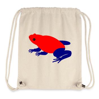 strawberry poison dart frog Animal Art - Stanley/Stella Recycled Gym Bag - natural - Front