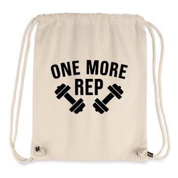 Une citation d’amateur de gym motivante de plus - Sac à cordon recyclé Stanley/Stella - blanc naturel - Devant