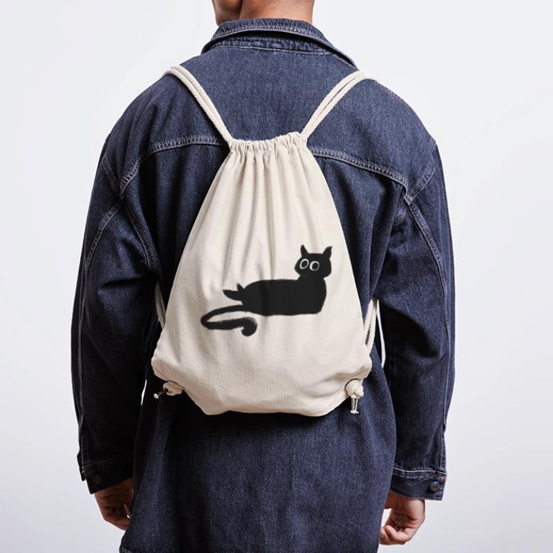 Anthrazit Schwarze Katze Stanley/Stella recycelter Gym Bag