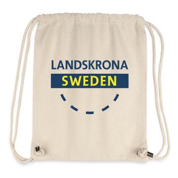 Landskrona Sweden City Emblem - Stanley/Stella Recycled Gym Bag - natural - Front