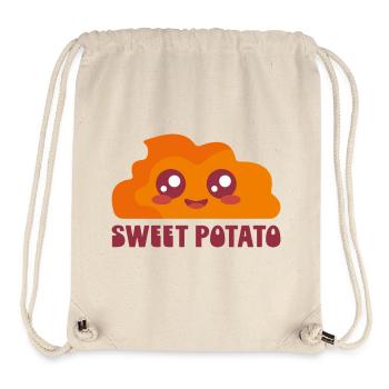 Patate douce dessin animé mignon - Sac à cordon recyclé Stanley/Stella - blanc naturel - Devant
