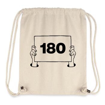 180 Bouclier de Fléchettes, Accro aux Fléchettes, Cent Quatre-vingts - Sac à cordon recyclé Stanley/Stella - blanc naturel - Devant