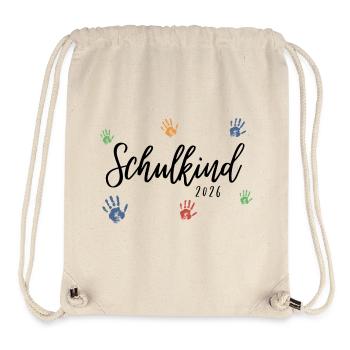 Schulkind 2026  - Stanley/Stella recycelter Gym Bag - Naturweiß - Vorne