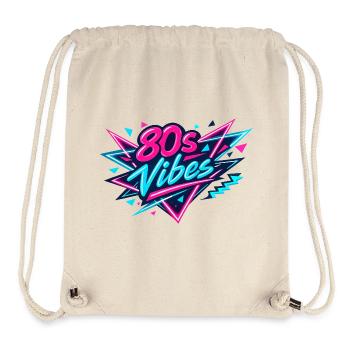 80s Vibes Neon Retro - Stanley/Stella recycelter Gym Bag - Naturweiß - Vorne
