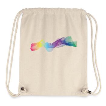 onde couleur - Sac à cordon recyclé Stanley/Stella - blanc naturel - Devant