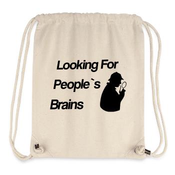 Looking For People’s Brains - Sherlock - Sac à cordon recyclé Stanley/Stella - blanc naturel - Devant