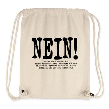 Kurt Tucholsky | NEIN SAGEN | Gegen Krieg - Stanley/Stella recycelter Gym Bag - Naturweiß - Vorne
