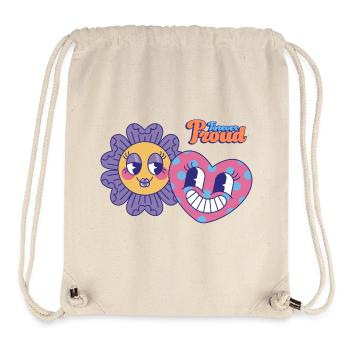 Love Psychodelic retro designs Graphic - Stanley/Stella Recycled Gym Bag - natural - Front